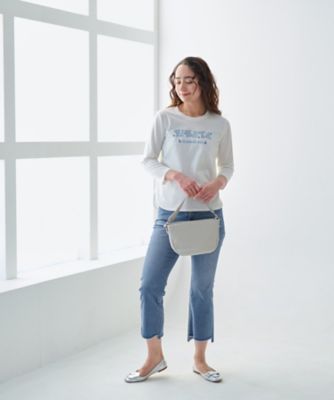洗える　スパンコール刺繍のロゴＴシャツ