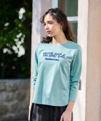 洗える　スパンコール刺繍のロゴＴシャツ