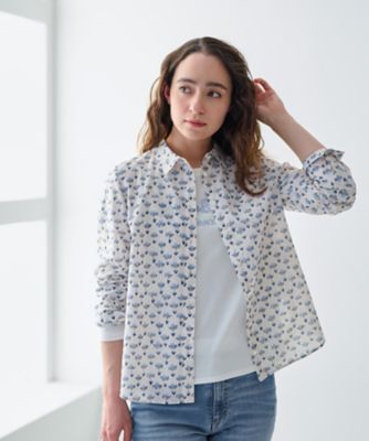 ＜CARA O CRUZ (Women)＞洗えるフラワーシャツ【ＦＡＳＡＣ】