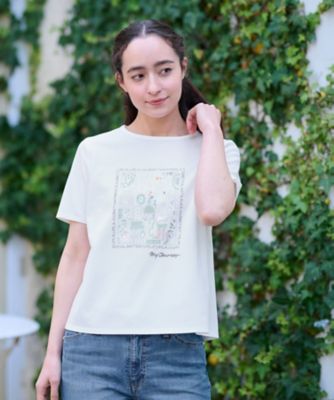 洗える　スパンコール刺繍の旅Ｔシャツ