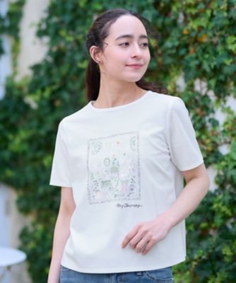 洗える　スパンコール刺繍の旅Ｔシャツ