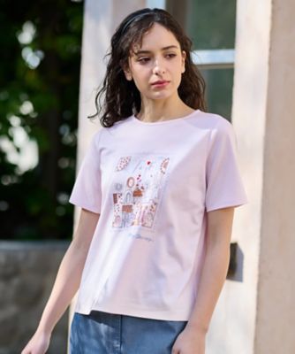 洗える　スパンコール刺繍の旅Ｔシャツ