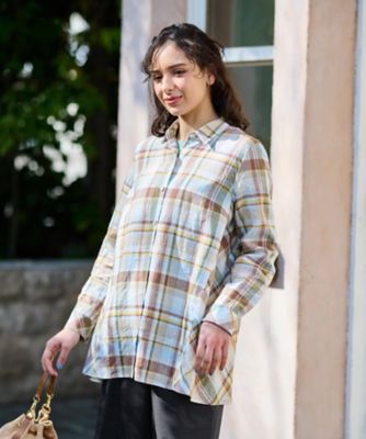 ＜CARA O CRUZ (Women)＞マドラスチェックシャツ【ＳＯＭＥＬＯＳ】【３５ｔｈ】