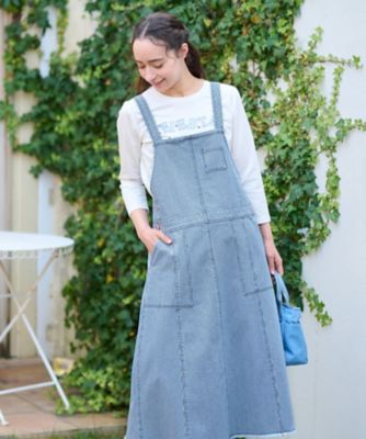 洗える ヒッコリーのジャンパースカート | CARA O CRUZ (Women)/キャラ