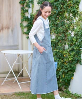 洗える ヒッコリーのジャンパースカート | CARA O CRUZ (Women)/キャラ 