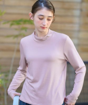 【新品】定価34,100円　レリアン　総柄ハイネックカットソー ピンク　13＋ 新品】定価34,100円 レリアン 総柄ハイネックカットソー ピンク 13＋