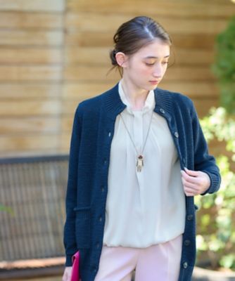 ＜CARA O CRUZ (Women)＞スタンドカラーのカーディガン