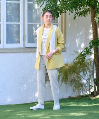 洗える　ウエストゴムセンターブレスパンツ