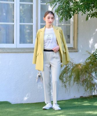 洗える　ウエストゴムセンターブレスパンツ