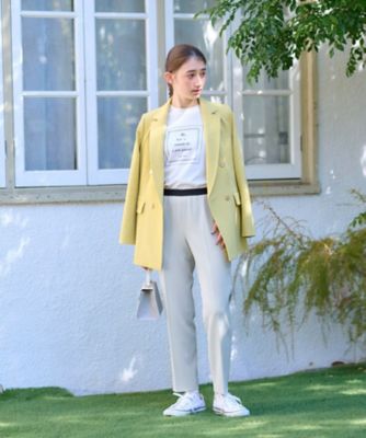 洗える　ウエストゴムセンターブレスパンツ