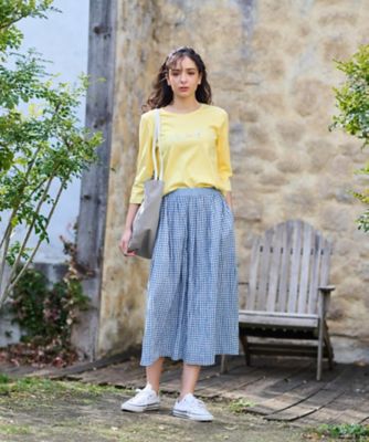 洗える　　スパンコール刺繍Ｔシャツ【接触冷感】