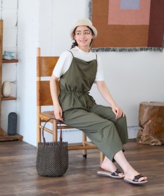 ＜CARA O CRUZ (Women)＞【撥水】　洗えるサロペット【セットアップ】