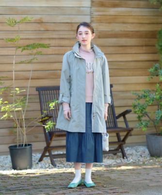 洗える　ティアードデニムスカート