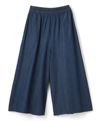 洗える　デニムワイドパンツ