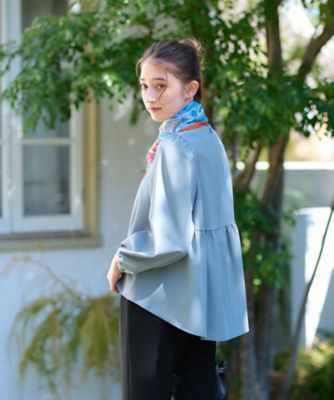 洗える 後ろ切替ギャザーブラウス【セレモニー】【セットアップ