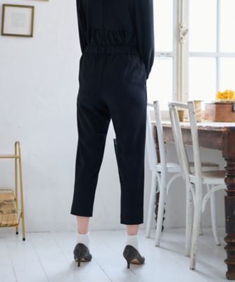 洗える　後ろウエストゴム　タッククロップドパンツ【セレモニー】【セットアップ】