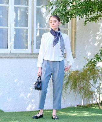洗える 後ろウエストゴム タッククロップドパンツ【セレモニー