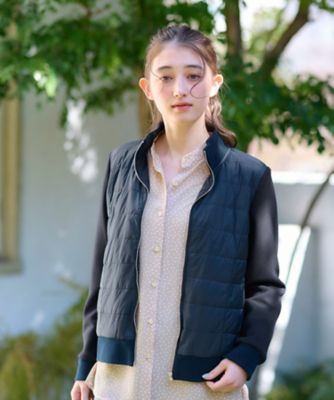 異素材MIX中わたジャケット【CoC by CARA O