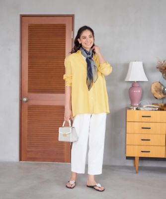 ＜CARA O CRUZ (Women)＞クロップドスリーブシャツ