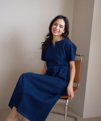 ＜CARA O CRUZ (Women)＞キーネックワンピース【ＣｏＣ　ｂｙ　ＣＡＲＡ　Ｏ　ＣＲＵＺ】