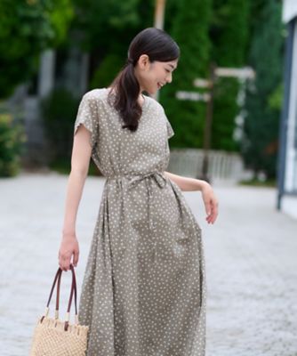 ＜CARA O CRUZ (Women)＞ドットフレアワンピース【ＣｏＣ　ｂｙ　ＣＡＲＡ　Ｏ　ＣＲＵＺ】