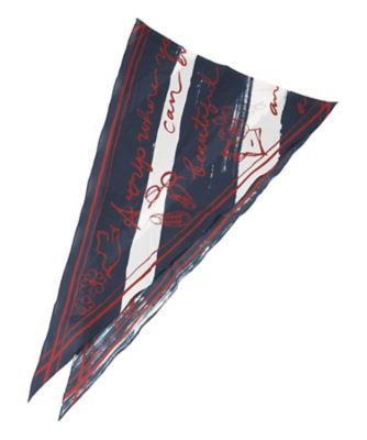 ボーダー×ロゴプリントスカーフ | CARA O CRUZ (Women)/キャラ・オ