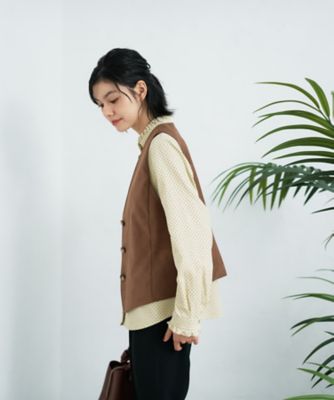 重ね着を楽しむ】スエードVネックベスト【35th】 | CARA O CRUZ