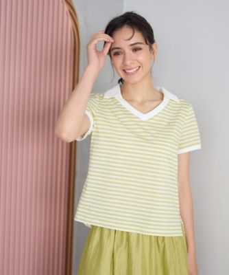 ＜CARA O CRUZ (Women)＞ボーダーカットソー