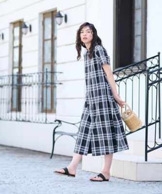 eimy golf ♡ Horseshoe print シャツワンピース チェックシャツワンピース | CARA O CRUZ (Women)/キャラ・オ・クルス