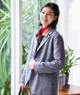 残りわずか】【正統派】グレンチェックブレザー | CARA O CRUZ (Women