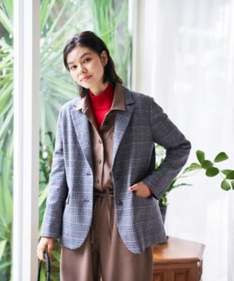 残りわずか】【正統派】グレンチェックブレザー | CARA O CRUZ (Women