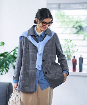 グレンチェックジャケット | CARA O CRUZ (Women)/キャラ・オ・クルス