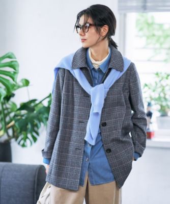 ＜CARA O CRUZ (Women)＞グレンチェックジャケット