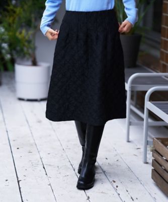 ＜CARA O CRUZ (Women)＞【きれいめ】洗える　フレアスカート【セットアップ】