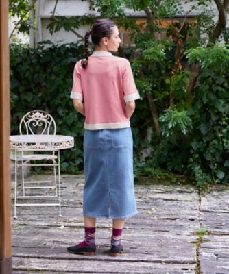 洗える フロントボタンデニムスカート | CARA O CRUZ (Women)/キャラ