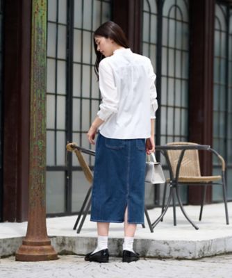 洗える フロントボタンデニムスカート | CARA O CRUZ (Women)/キャラ