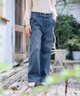 あったかペインターワイドデニムパンツ | CARA O CRUZ (Women)/キャラ