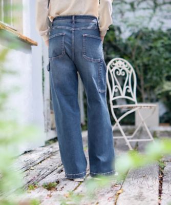 あったかペインターワイドデニムパンツ | CARA O CRUZ (Women)/キャラ
