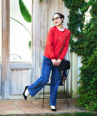 あったかペインターワイドデニムパンツ | CARA O CRUZ (Women)/キャラ