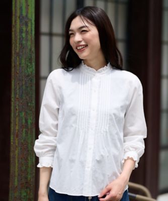 ＜CARA O CRUZ (Women)＞ピンタックブラウス