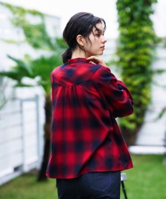 チェックバンドカラーブラウス | CARA O CRUZ (Women)/キャラ・オ