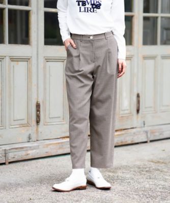 千鳥格子柄テーパードパンツ【セットアップ】 | CARA O CRUZ (Women