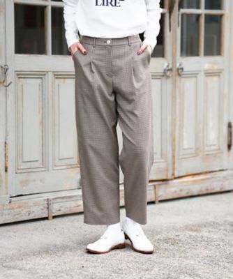 千鳥格子柄テーパードパンツ【セットアップ】 | CARA O CRUZ (Women