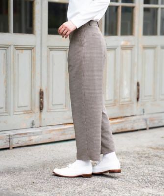 千鳥格子柄テーパードパンツ【セットアップ】 | CARA O CRUZ (Women
