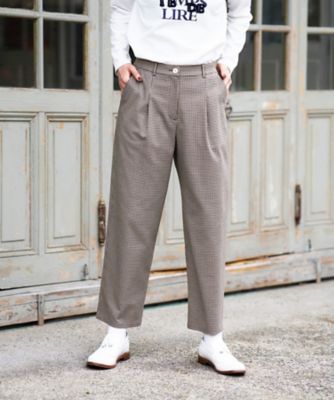 ＜CARA O CRUZ (Women)＞千鳥格子柄テーパードパンツ【セットアップ】