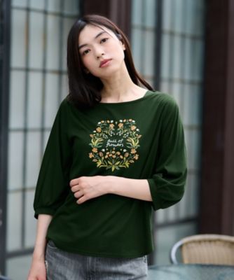 ＜CARA O CRUZ (Women)＞フラワーモチーフカットソー