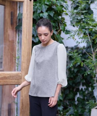 ＜CARA O CRUZ (Women)＞切替ボリュームスリーブカットソー