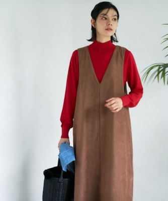 ＜CARA O CRUZ (Women)＞スエードジャンパースカート【３５ｔｈ】