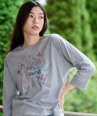 CARA O CRUZ (Women)/キャラ・オ・クルス アートプリントTシャツ 94ライトグレー トップス【三越伊勢丹/公式】