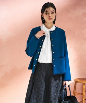 襟取り外し可 ステンカラージャケット | CARA O CRUZ (Women)/キャラ